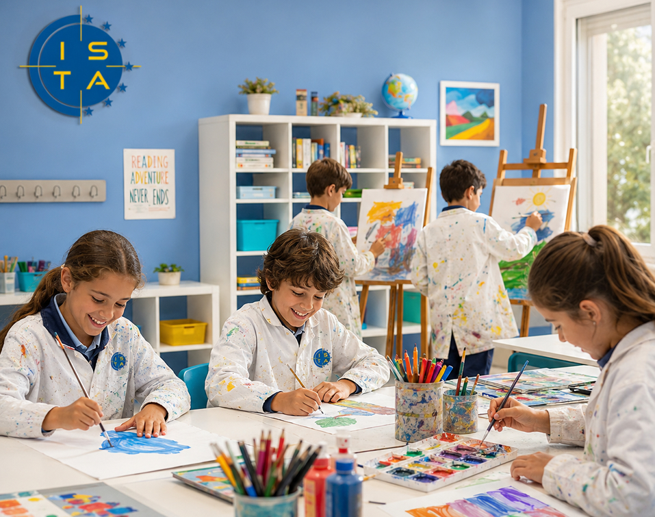 Chicos y chicas pintando