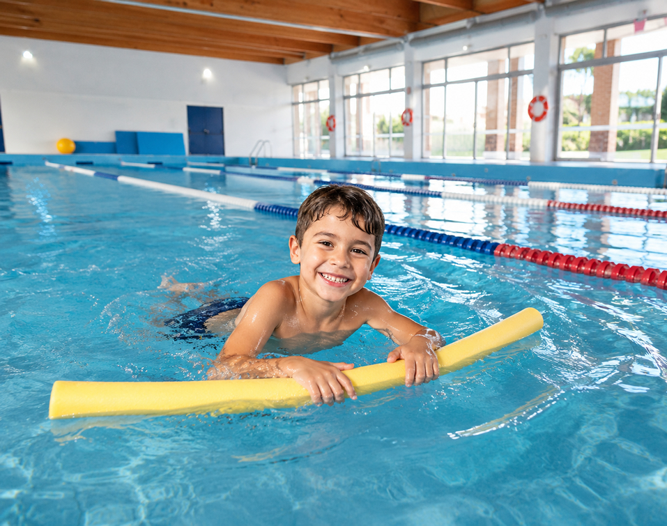 Niño en la piscina